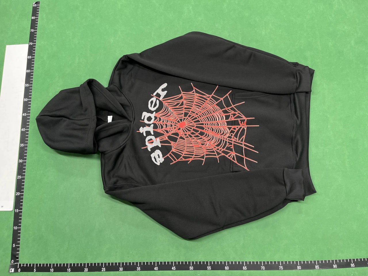 Sp5der Worldwide Red Angel Number 5   5   5 Hoodie -10