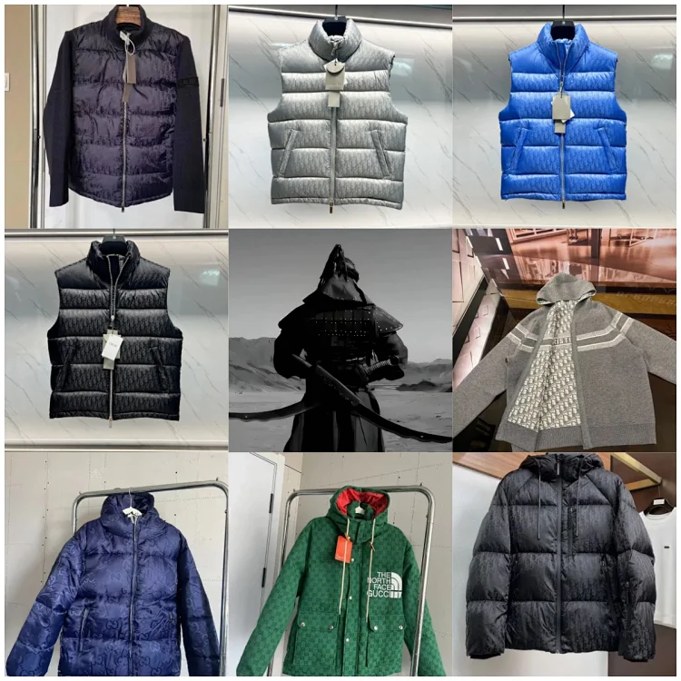 Dior Blue Puffer Vest and Vari