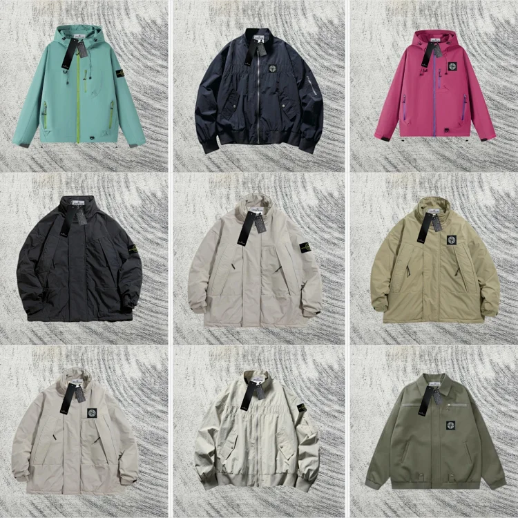 Stone Island Black Nylon Jacke