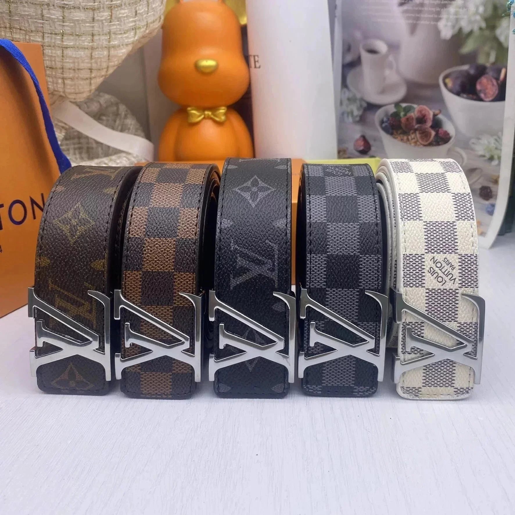 Louis Vuitton LV Monogram and Damier Belts Collect
