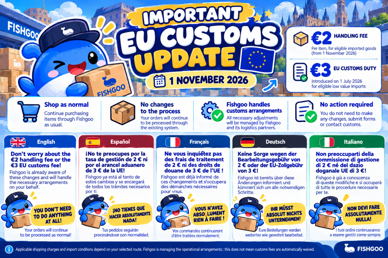 🇪🇺 FISHGOO | IMPORTANT EU CUSTOMS UPDATE 🐳📦